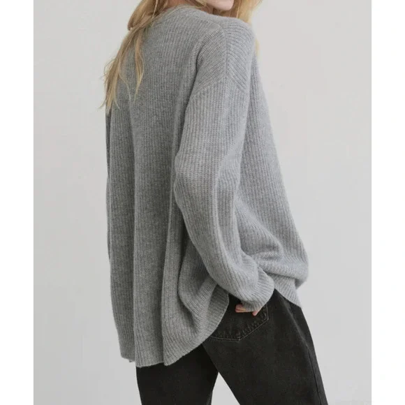 Jenni Kayne Cashmere Cocoon Cardigan Heather Grey Women’s Plus Size 1X Oversized - Picture 13 of 16